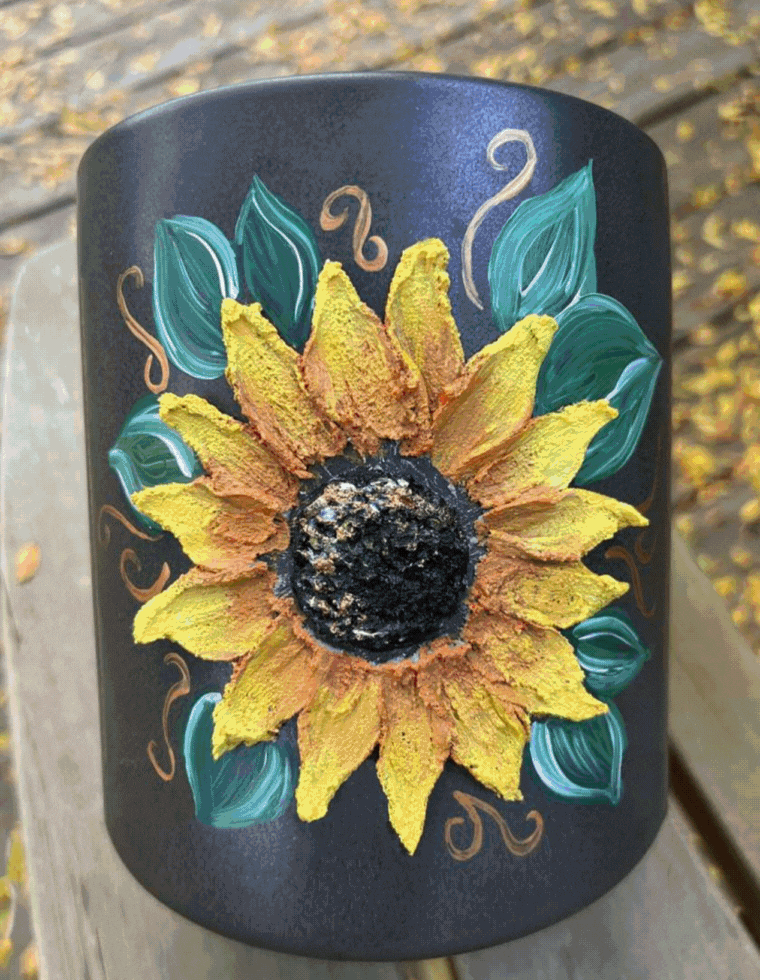 3D Sunflower Vase 